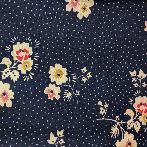 Navy floral polka dot sun dress | M - Picture 4 of 5